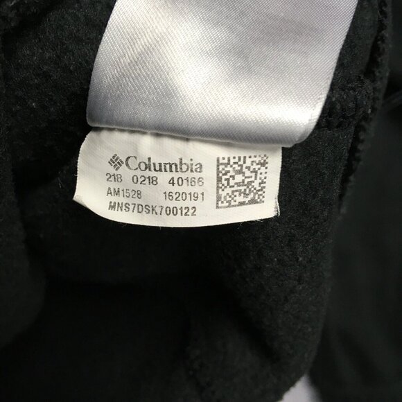 Columbia Mens 1/4 Zip Pullover Sweater Shirt size XL Black Long Sleeve Fuzzy - Picture 6 of 16